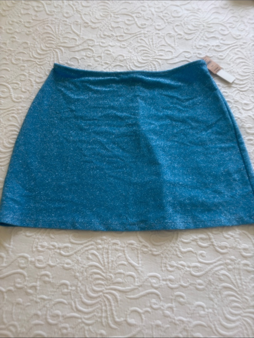 PINK Victoria's Secret Shimmery Teal Mini Skirt
